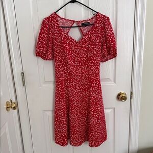 Red Floral Women's Dress